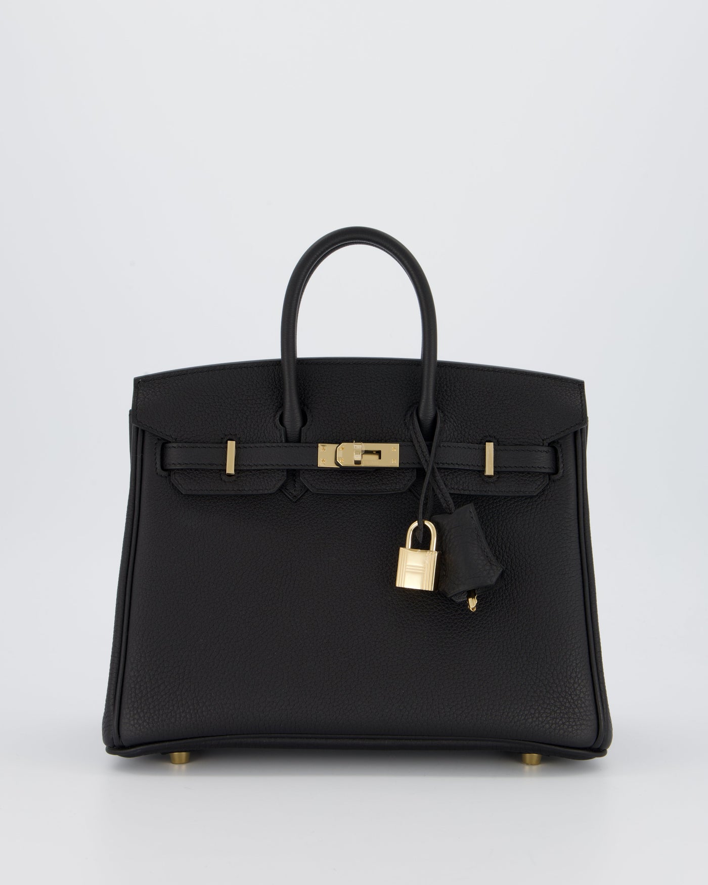 *SUPER RARE* Hermes Birkin 25 Retourne Bag in Noir Togo Leather with Permabrass Hardware | Studio Nafay