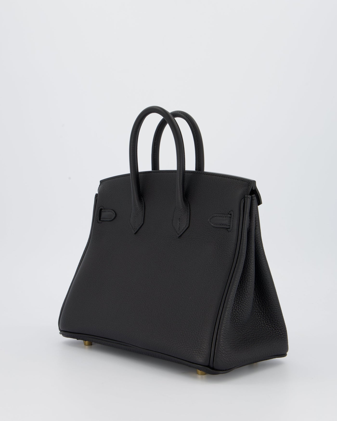*SUPER RARE* Hermes Birkin 25 Retourne Bag in Noir Togo Leather with Permabrass Hardware - Product Image 5