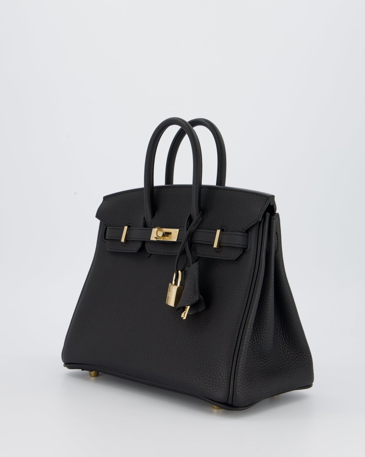 *SUPER RARE* Hermes Birkin 25 Retourne Bag in Noir Togo Leather with Permabrass Hardware - Product Image 9