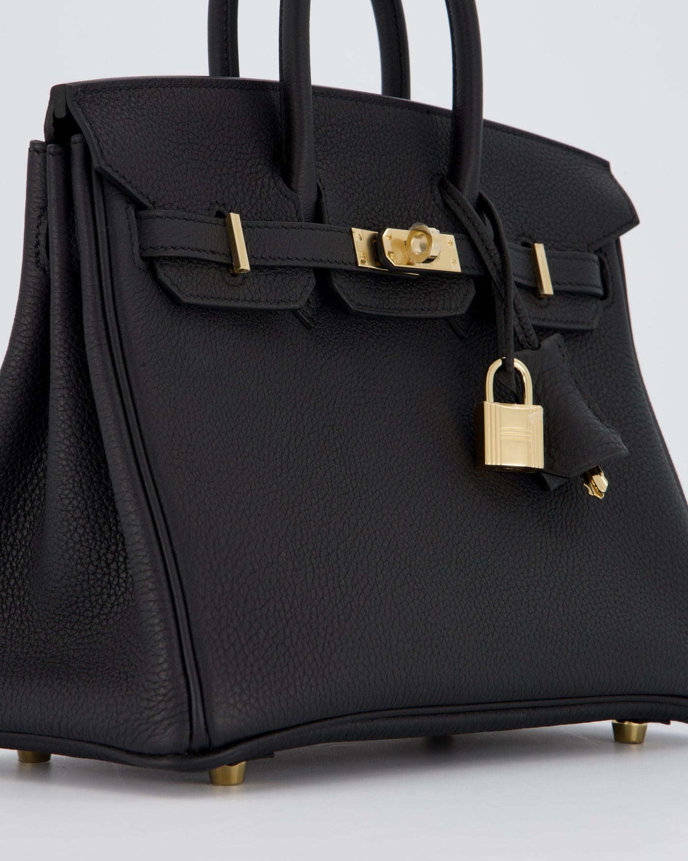 *SUPER RARE* Hermes Birkin 25 Retourne Bag in Noir Togo Leather with Permabrass Hardware - Product Image 10