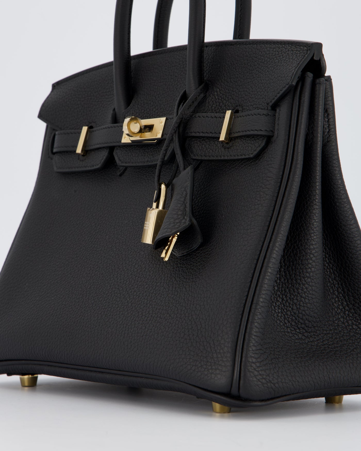 *SUPER RARE* Hermes Birkin 25 Retourne Bag in Noir Togo Leather with Permabrass Hardware - Product Image 11
