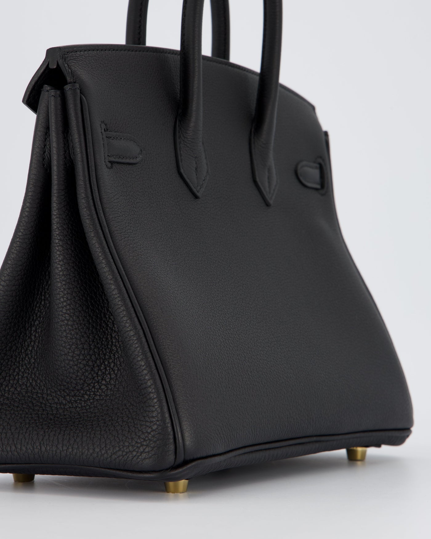 *SUPER RARE* Hermes Birkin 25 Retourne Bag in Noir Togo Leather with Permabrass Hardware - Product Image 13
