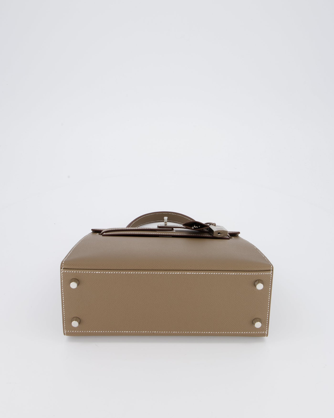 Hermes Kelly 25 Sellier Bag in Etoupe Epsom Leather with Palladium Hardware - Product Image 19
