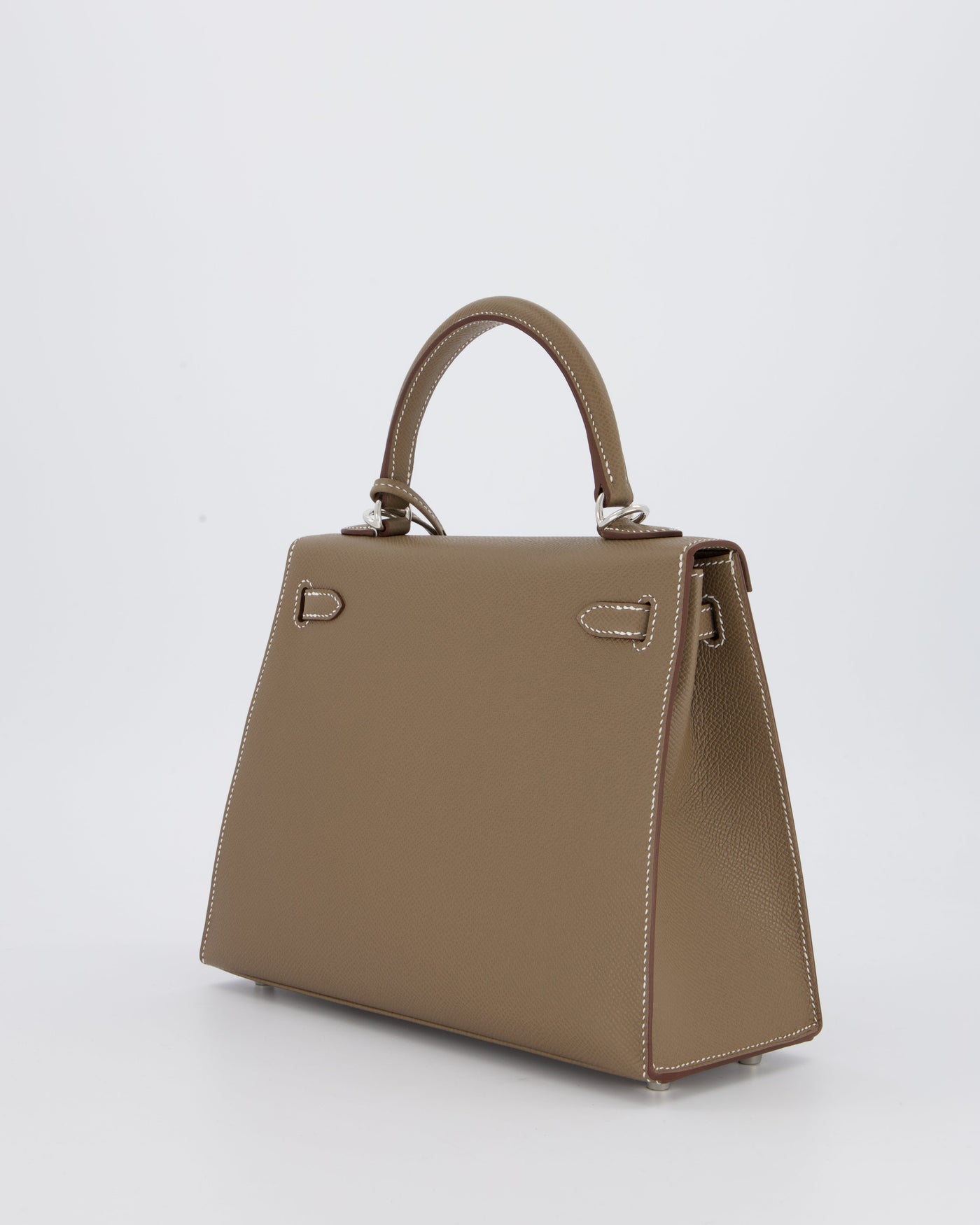 Hermes Kelly 25 Sellier Bag in Etoupe Epsom Leather with Palladium Hardware - Product Image 6