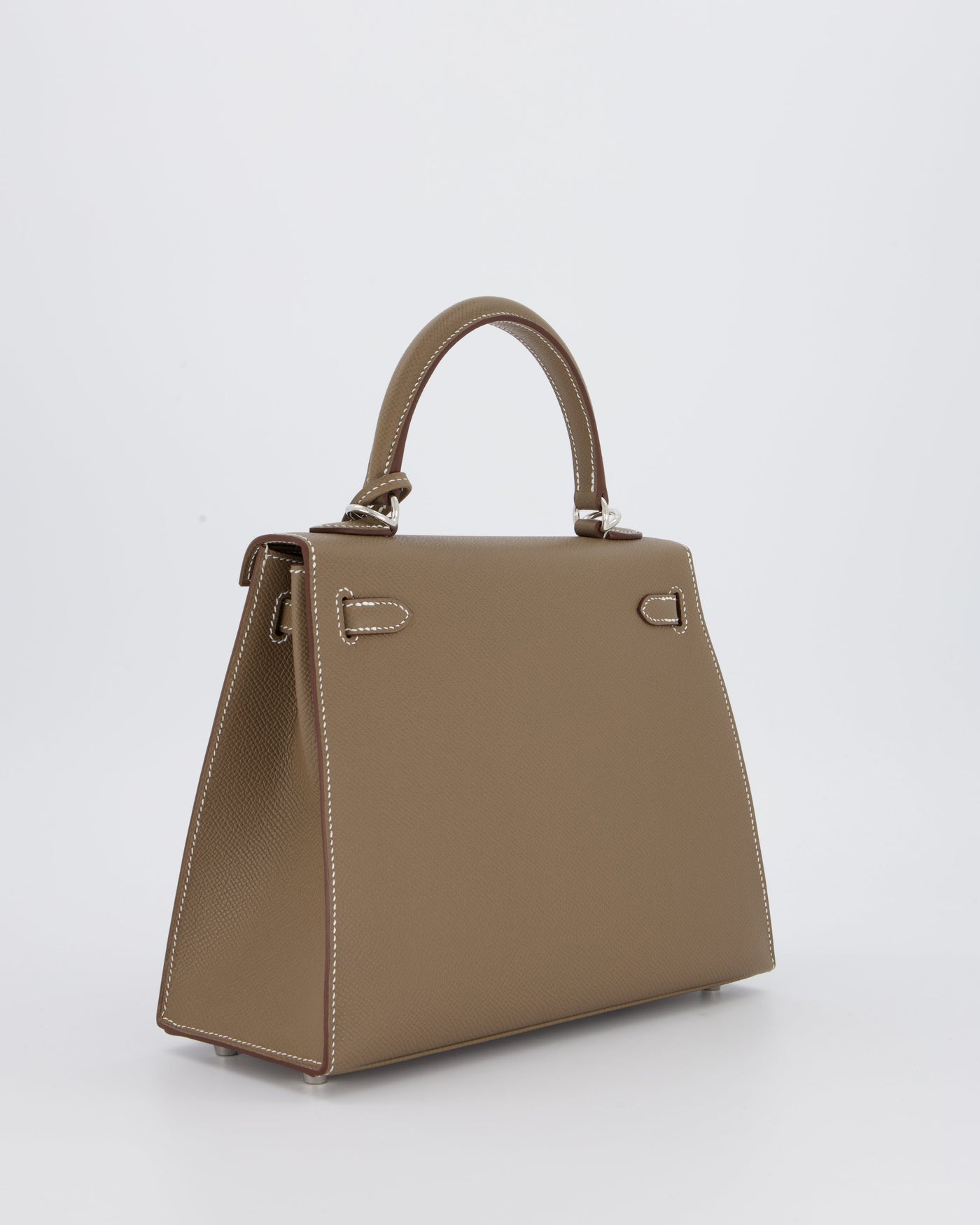 Hermes Kelly 25 Sellier Bag in Etoupe Epsom Leather with Palladium Hardware - Product Image 8