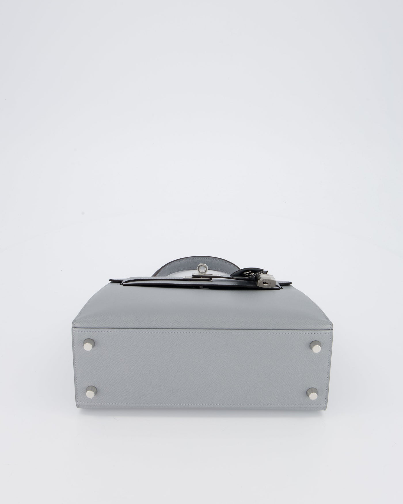 Hermes Kelly 25 Sellier Bag in Gris Pantin Epsom Leather with Palladium Hardware - Product Image 20