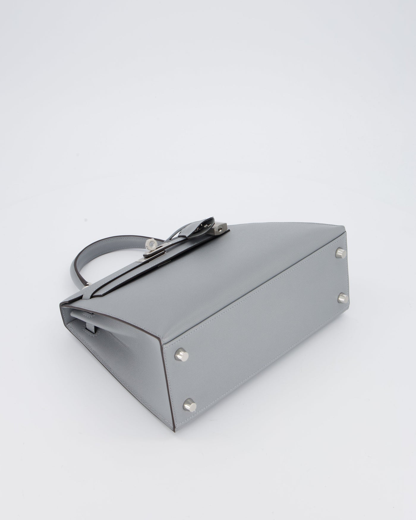 Hermes Kelly 25 Sellier Bag in Gris Pantin Epsom Leather with Palladium Hardware - Product Image 21