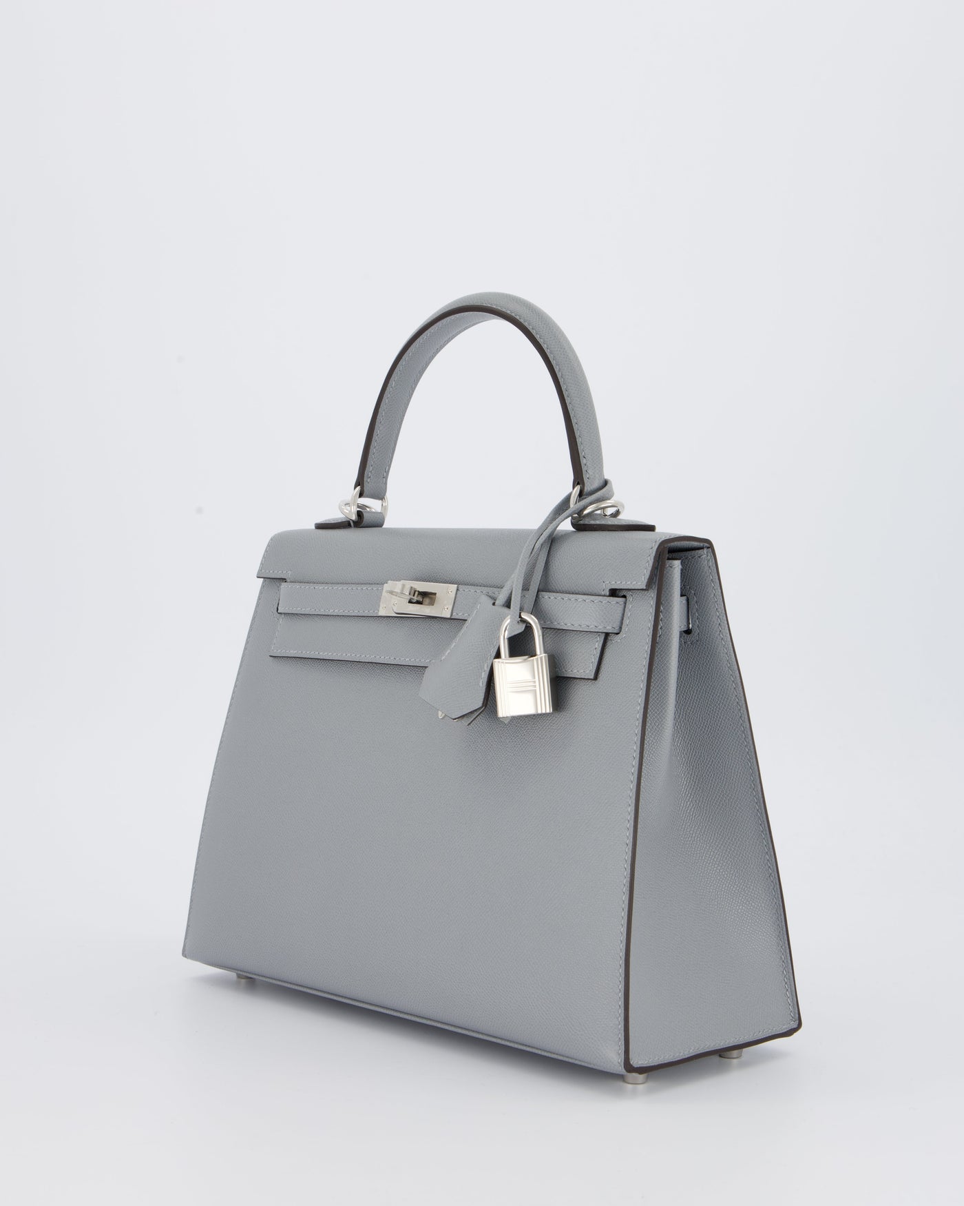 Hermes Kelly 25 Sellier Bag in Gris Pantin Epsom Leather with Palladium Hardware - Product Image 11