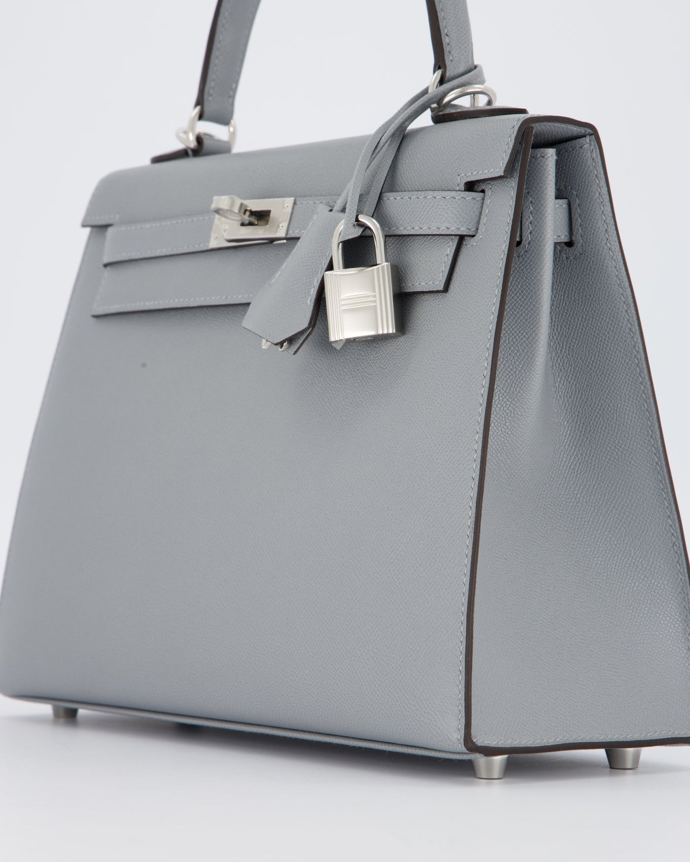 Hermes Kelly 25 Sellier Bag in Gris Pantin Epsom Leather with Palladium Hardware - Product Image 13