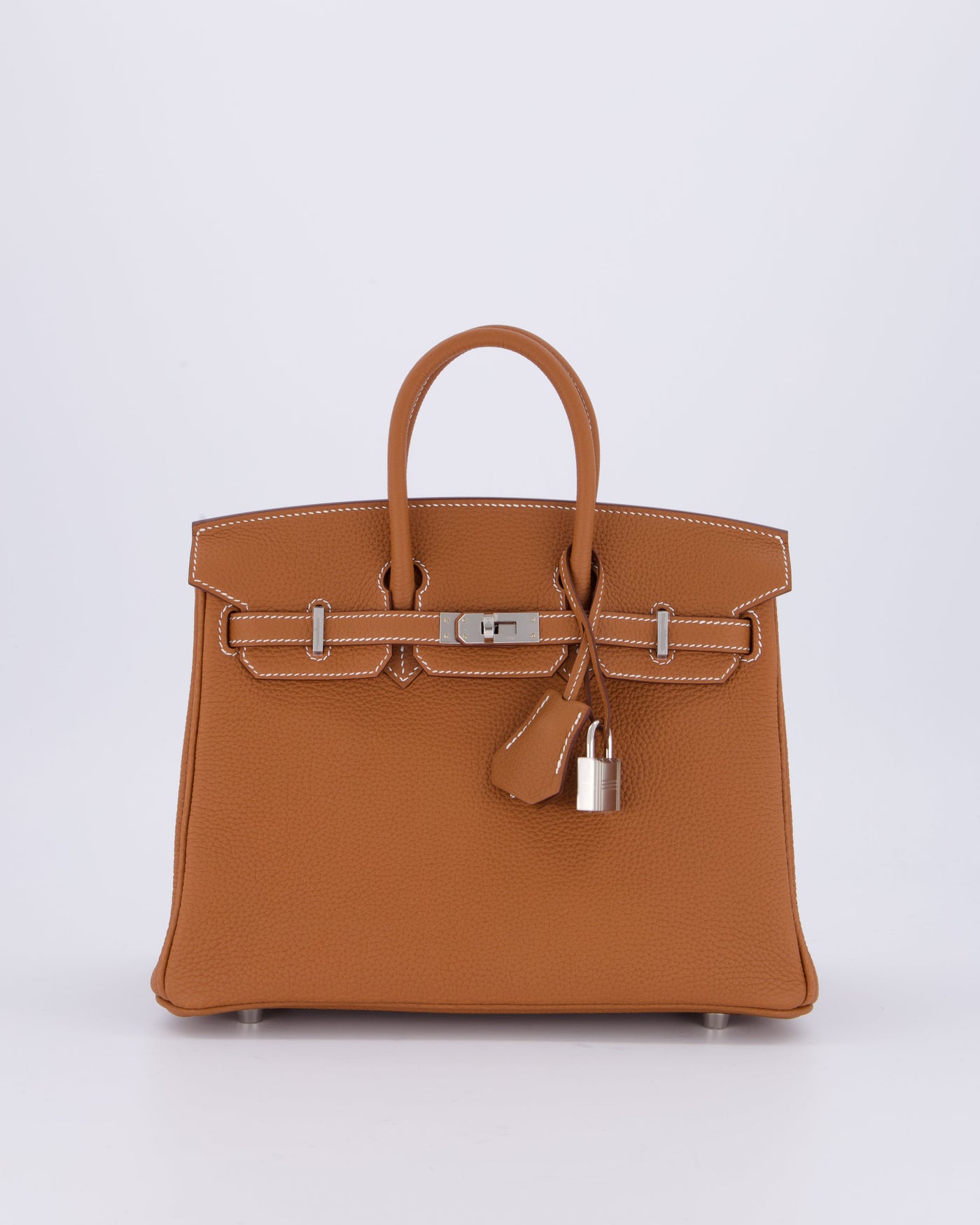 Hermes Birkin 25 Retourne Gold Togo Leather with Palladium Hardware | Studio Nafay