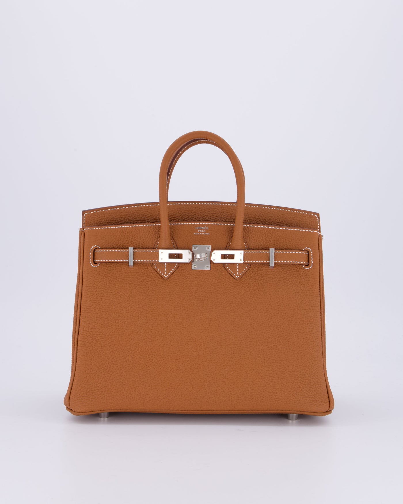 Hermes Birkin 25 Retourne Gold Togo Leather with Palladium Hardware - Product Image 2