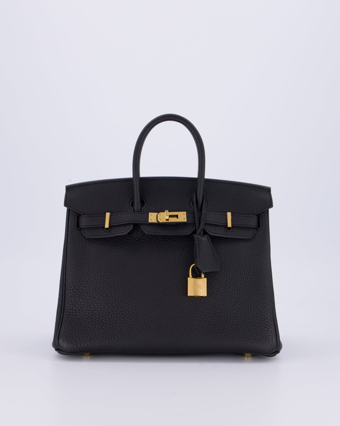 *HOT* Hermes Birkin 25 Retourne Bag in Noir Togo Leather with Gold Hardware | Studio Nafay