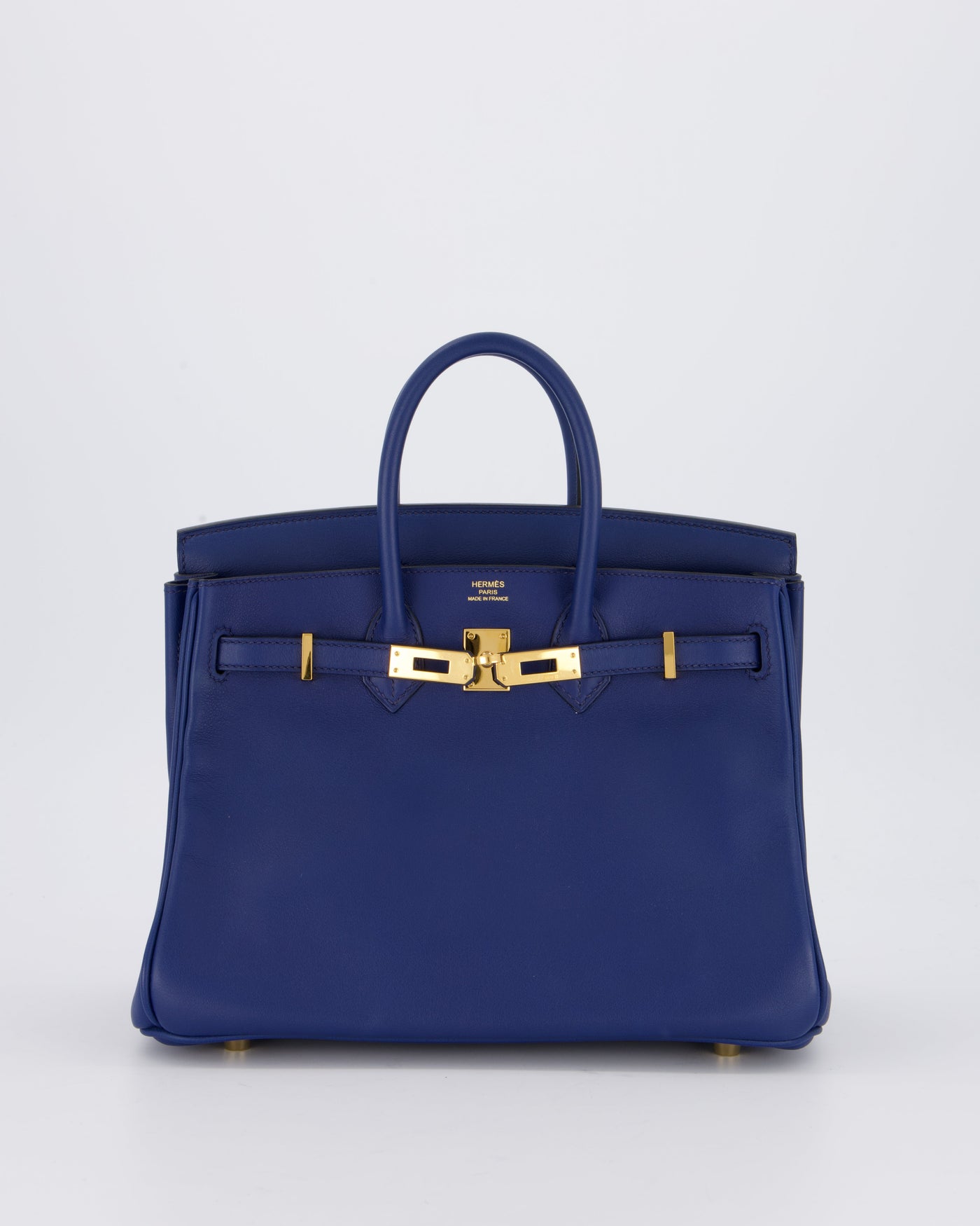 Hermes Birkin 25 Retourne Bag in Bleu Saphir Swift Leather with Gold Hardware - Product Image 2