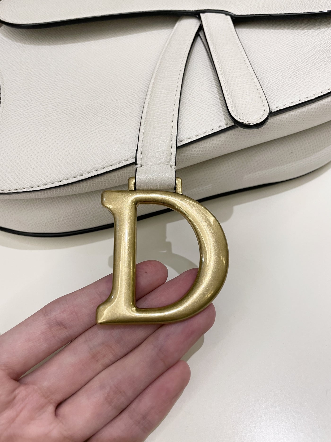 Dior Saddle Bag Ivory Epsom - Product Image 3