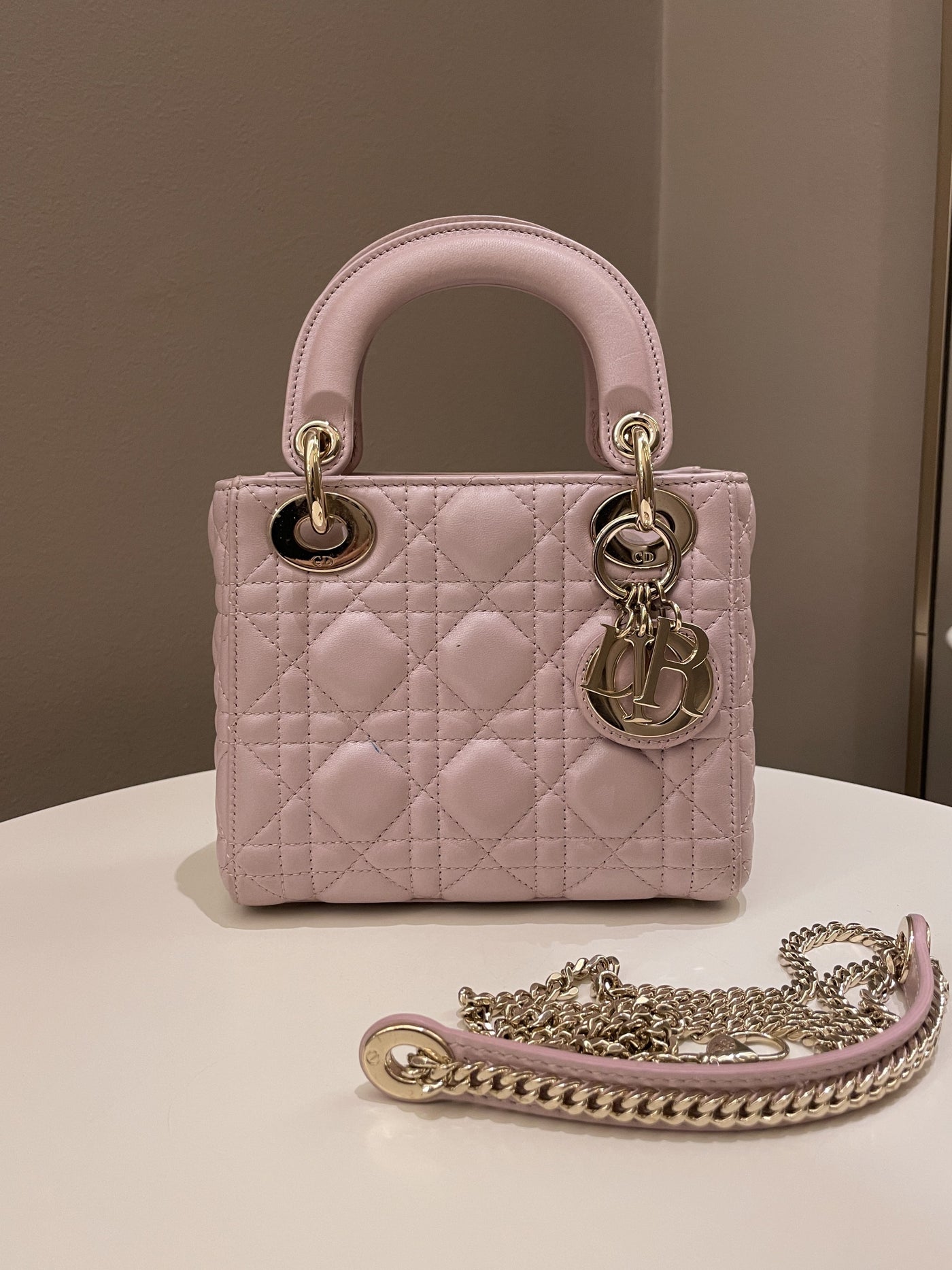 Dior Lady Dior Mini Lotus Pink Lilac - Product Image 2