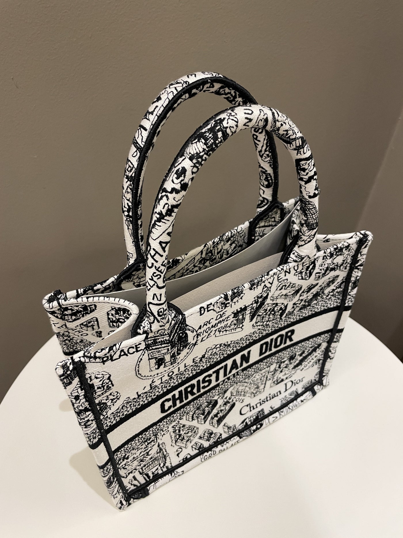 Dior Plan de Paris Book Tote White / Black - Product Image 4