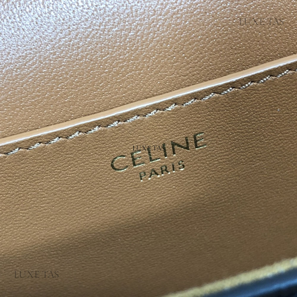 Tan Clutch On Strap Tabou In Triomphe Canvas And Calfskin Leather Mini Bag for Women - Product Image 8