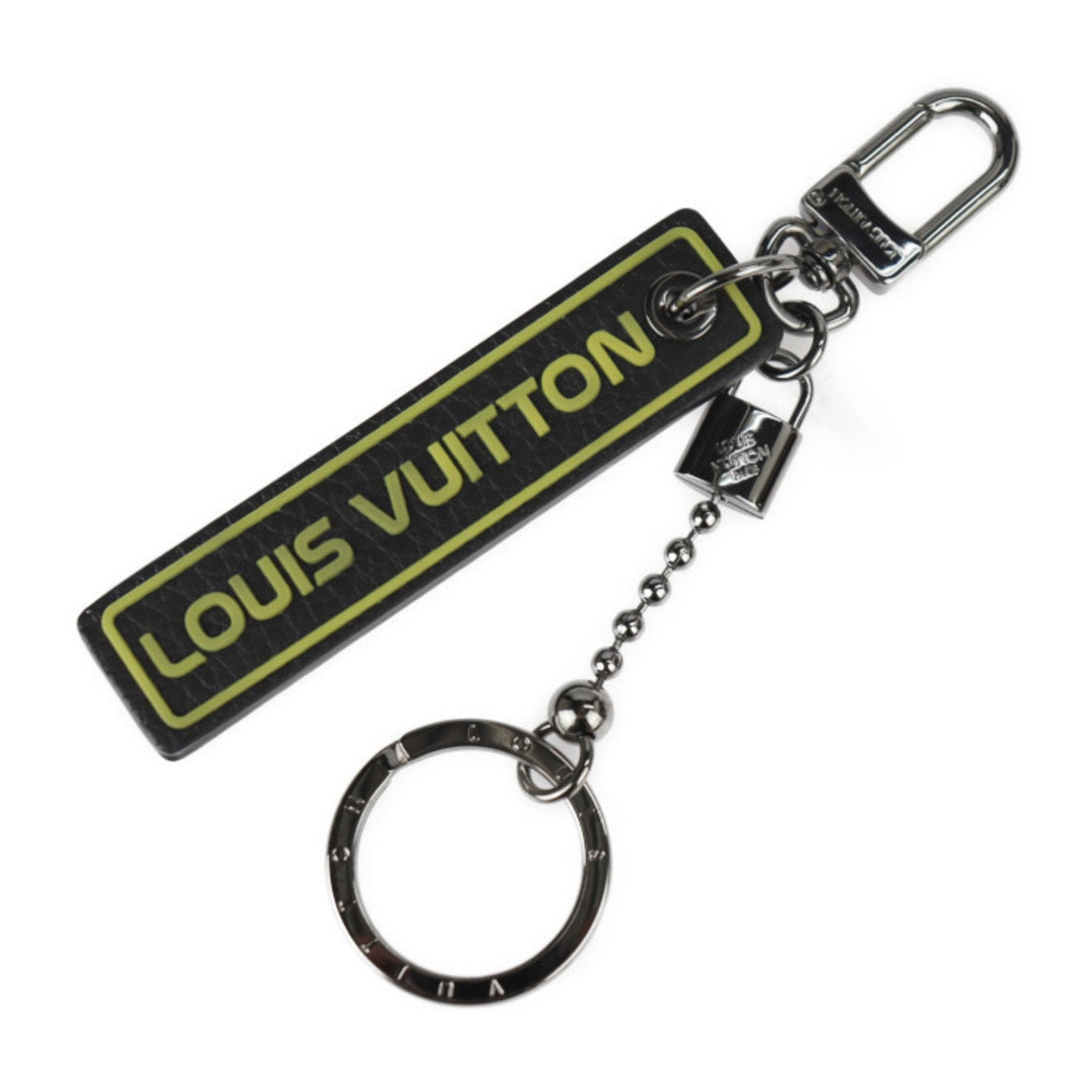 Louis Vuitton yellow Leather Keyring