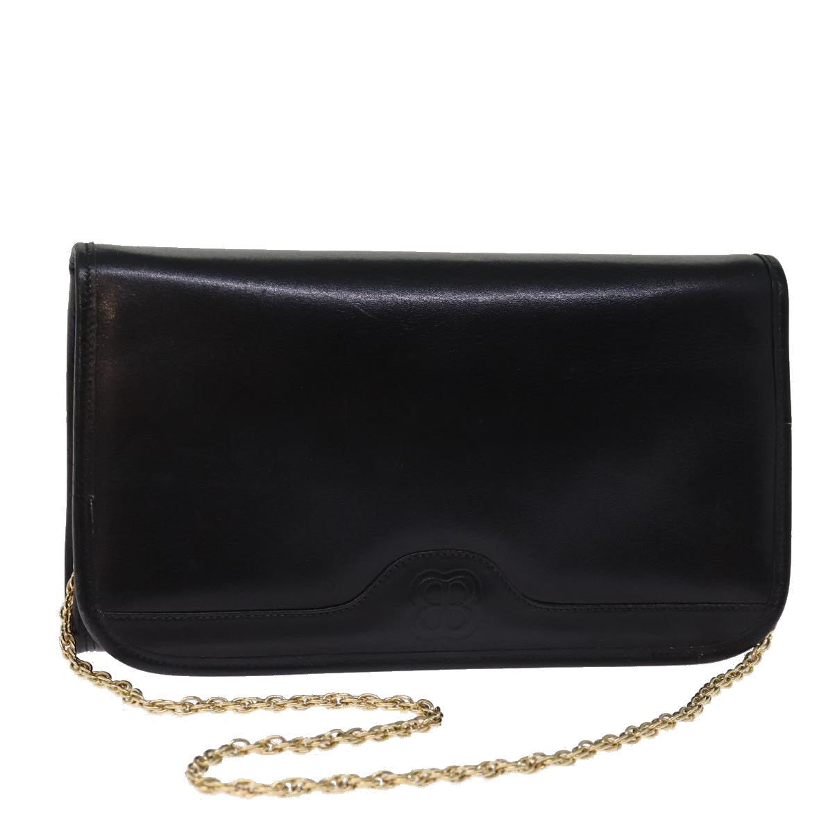 BALENCIAGA Chain Shoulder Bag Leather Black Auth bs14136 | Studio Nafay