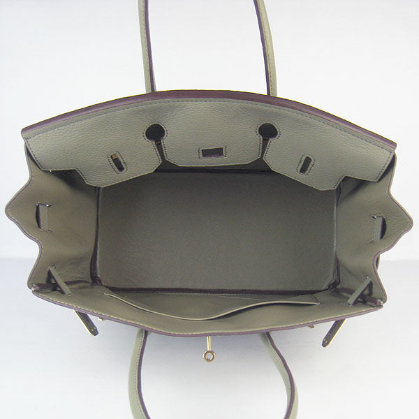 Hermes Birkin 30cm Togo Leather Handbags Dark Grey Golden - Product Image 3