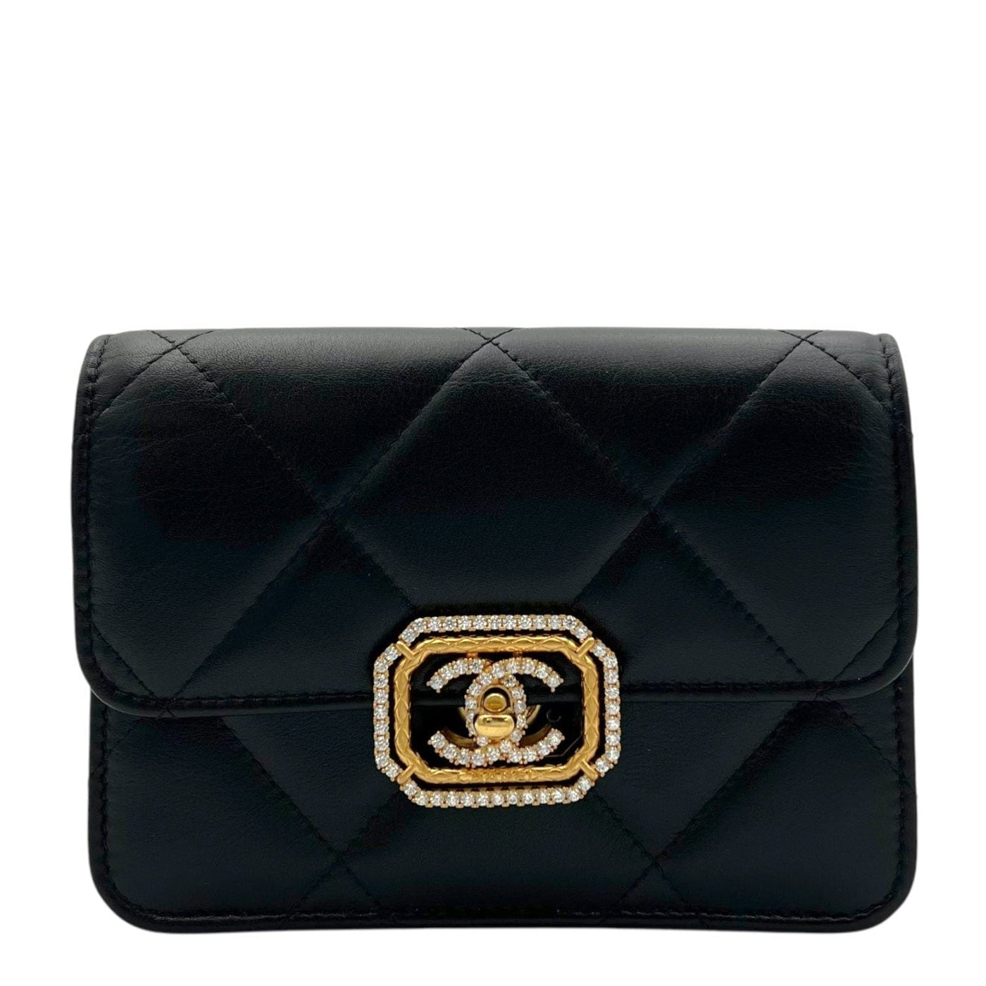 Chanel CC Clutch Black in Lambskin, Gold hardware -002521CH | Studio Nafay