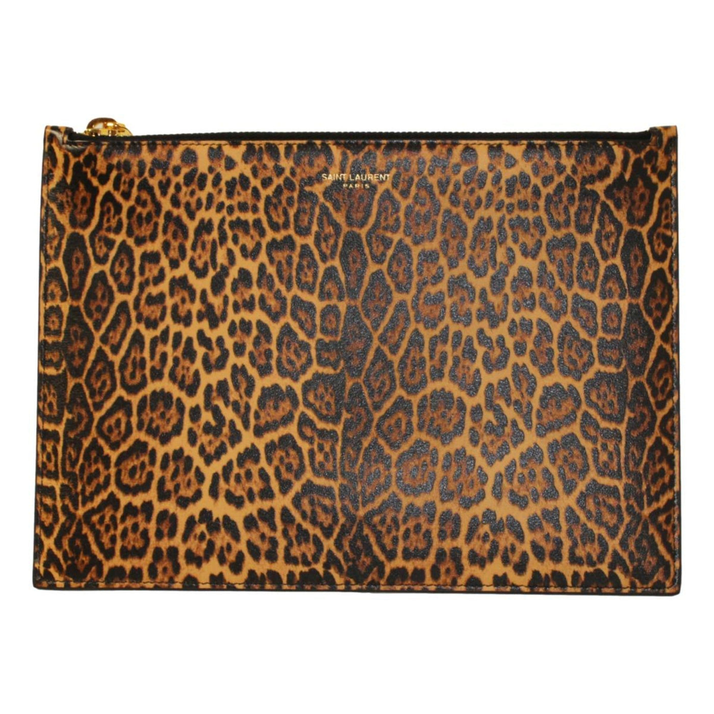 Saint Laurent Leopard Printed Calfskin Leather Medium Pouch - Product Image 7