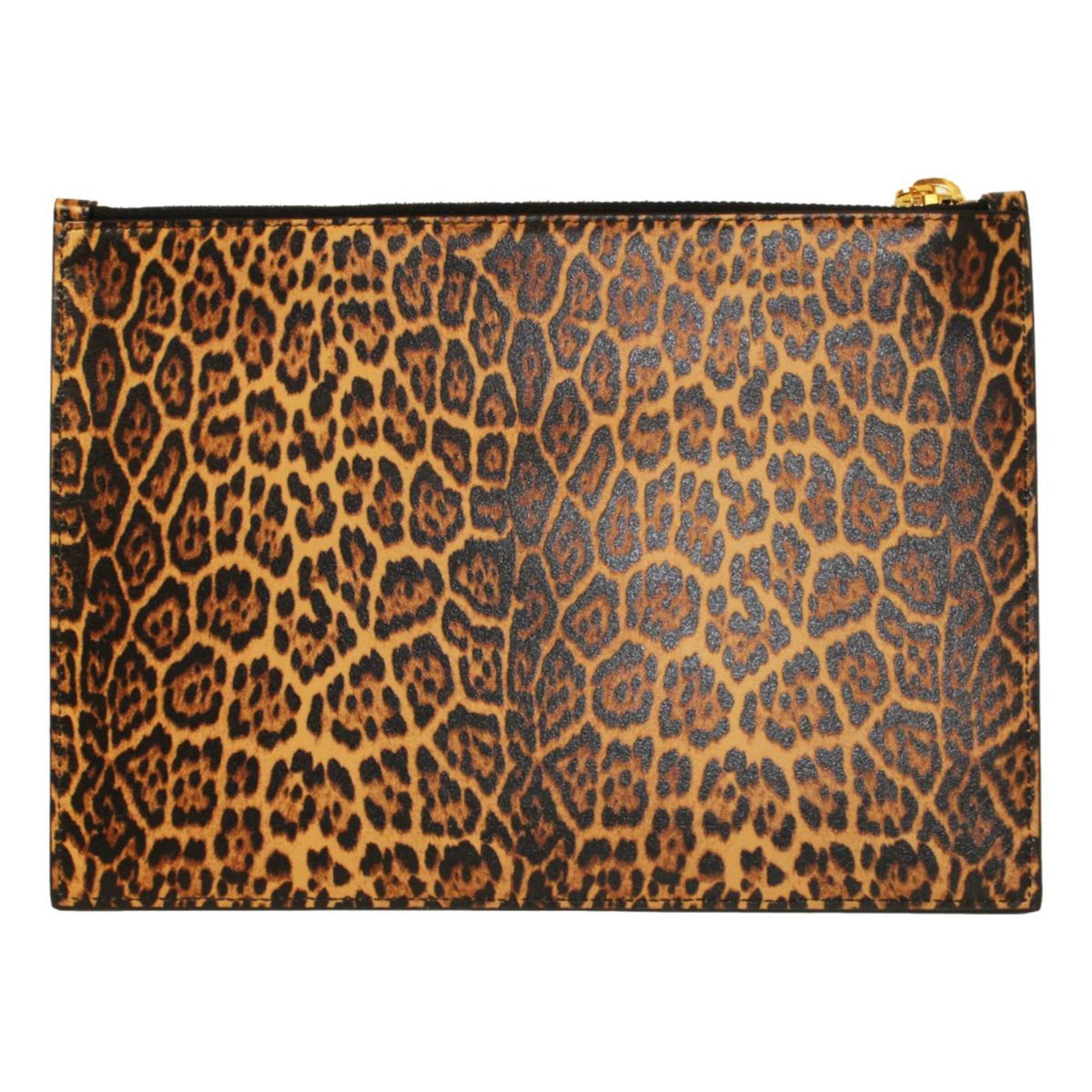 Saint Laurent Leopard Printed Calfskin Leather Medium Pouch | Studio Nafay