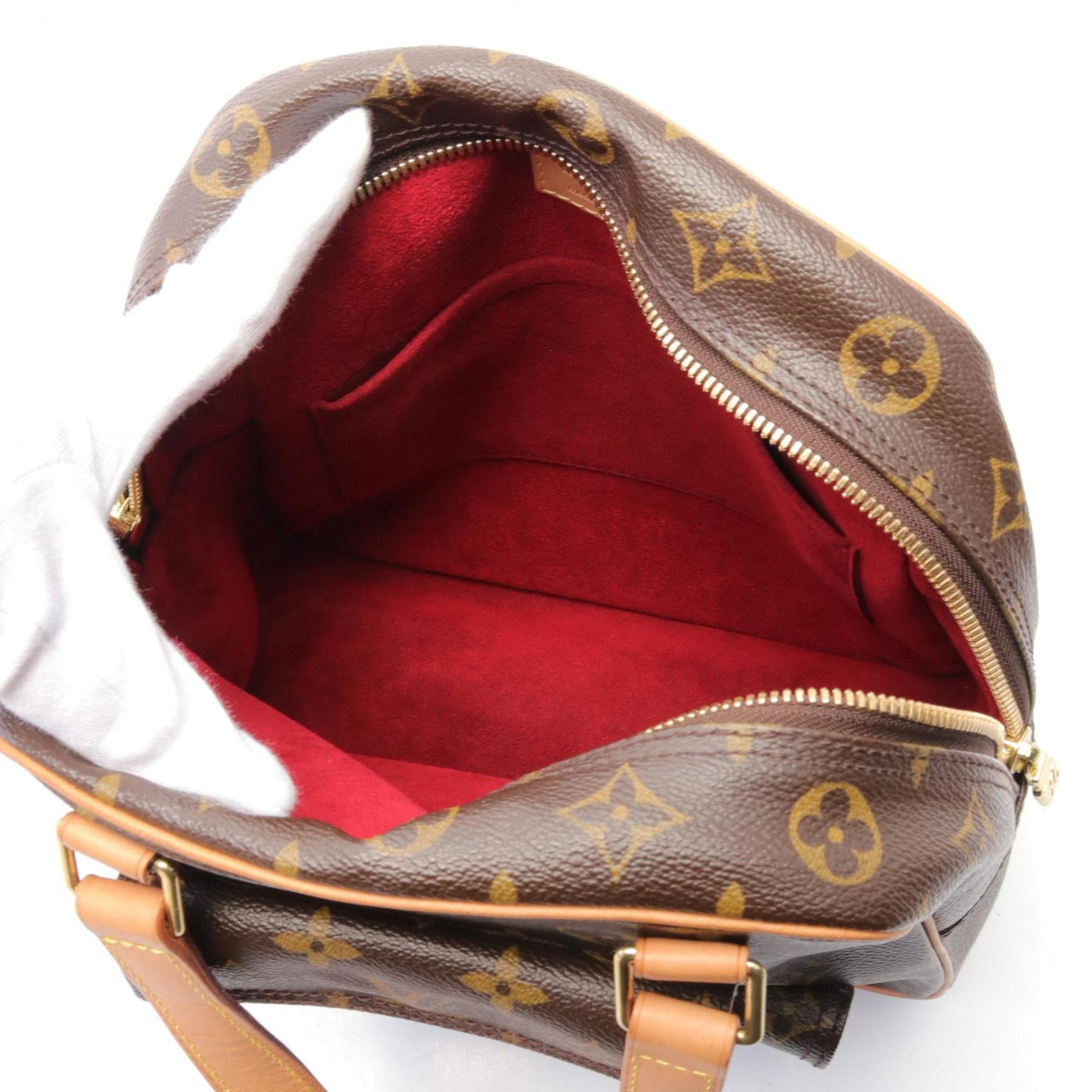 Louis Vuitton Pvc Coated Canvas Leather Handbag