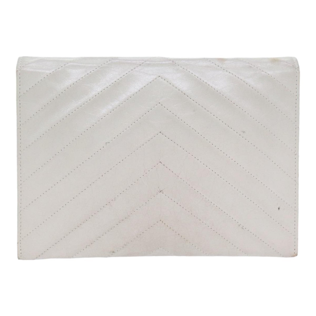 Saint Laurent Enveloppe Leather Clutch Bag () - Product Image 2