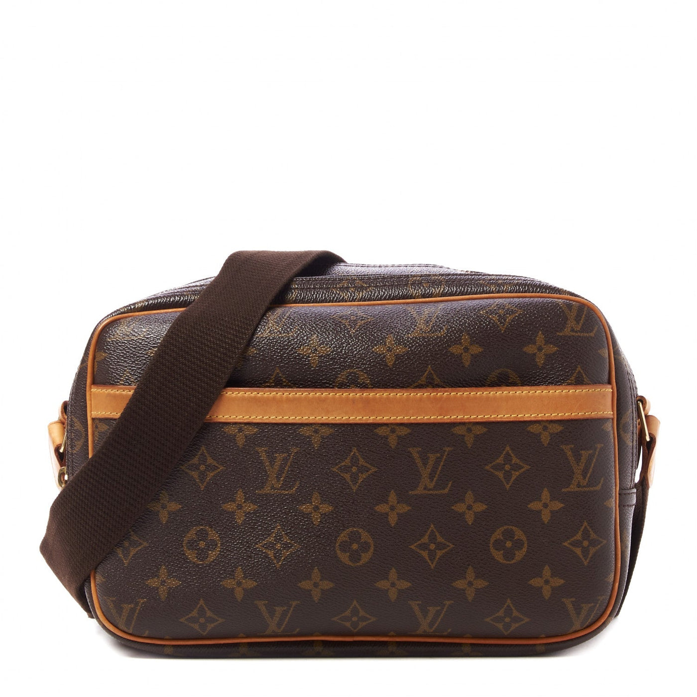 Louis Vuitton Monogram Reporter PM Shoulder Bag in Brown
