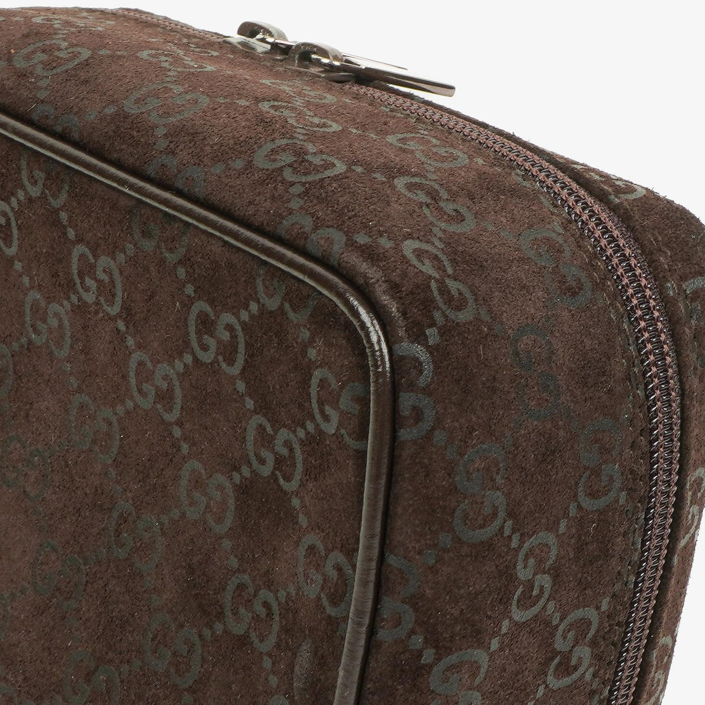 Gucci Brown Suede GG Vanity Bag - Product Image 9