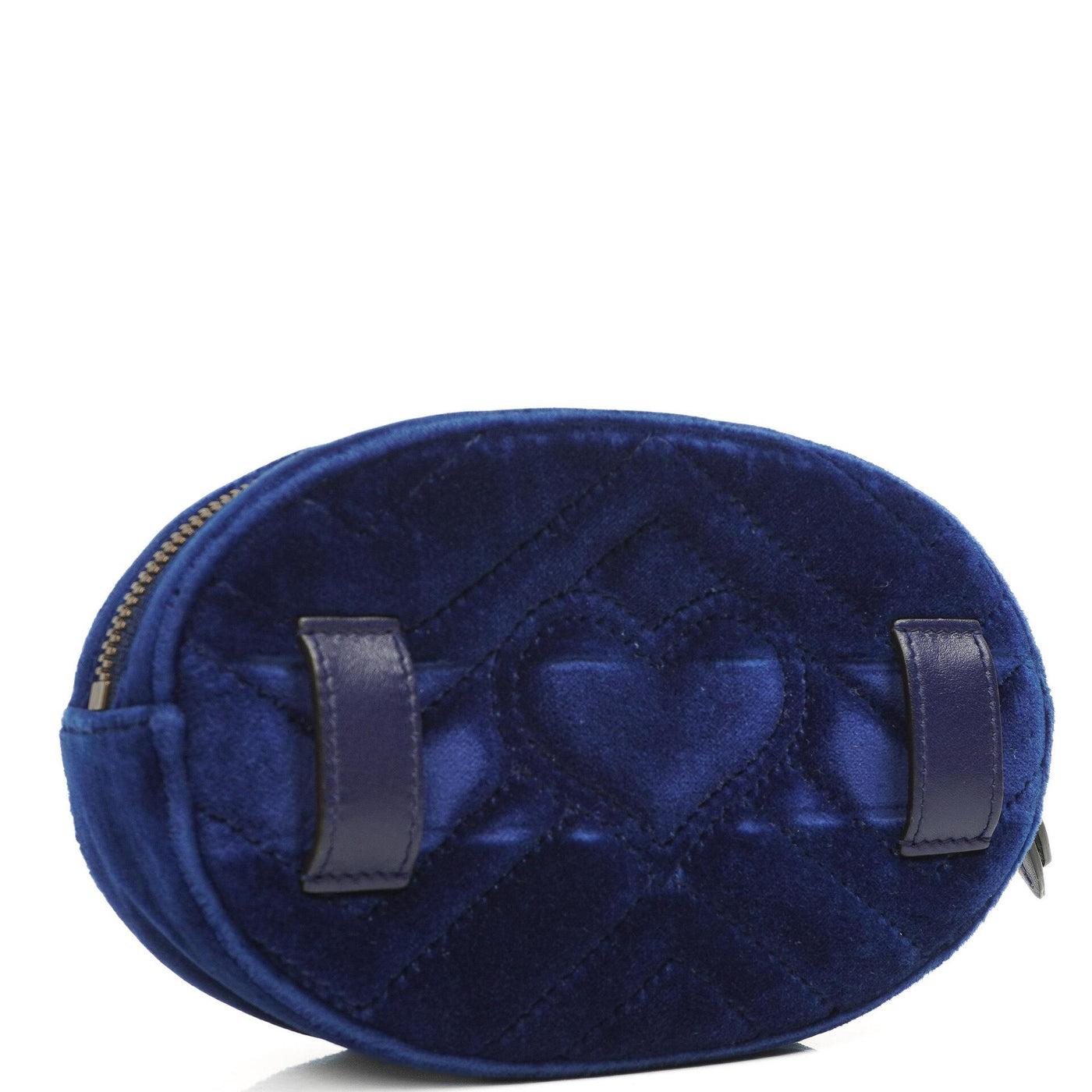 Gucci GG Marmont Matelasse Cobalt Blue Velvet Belt Bag 85 34 - Product Image 6