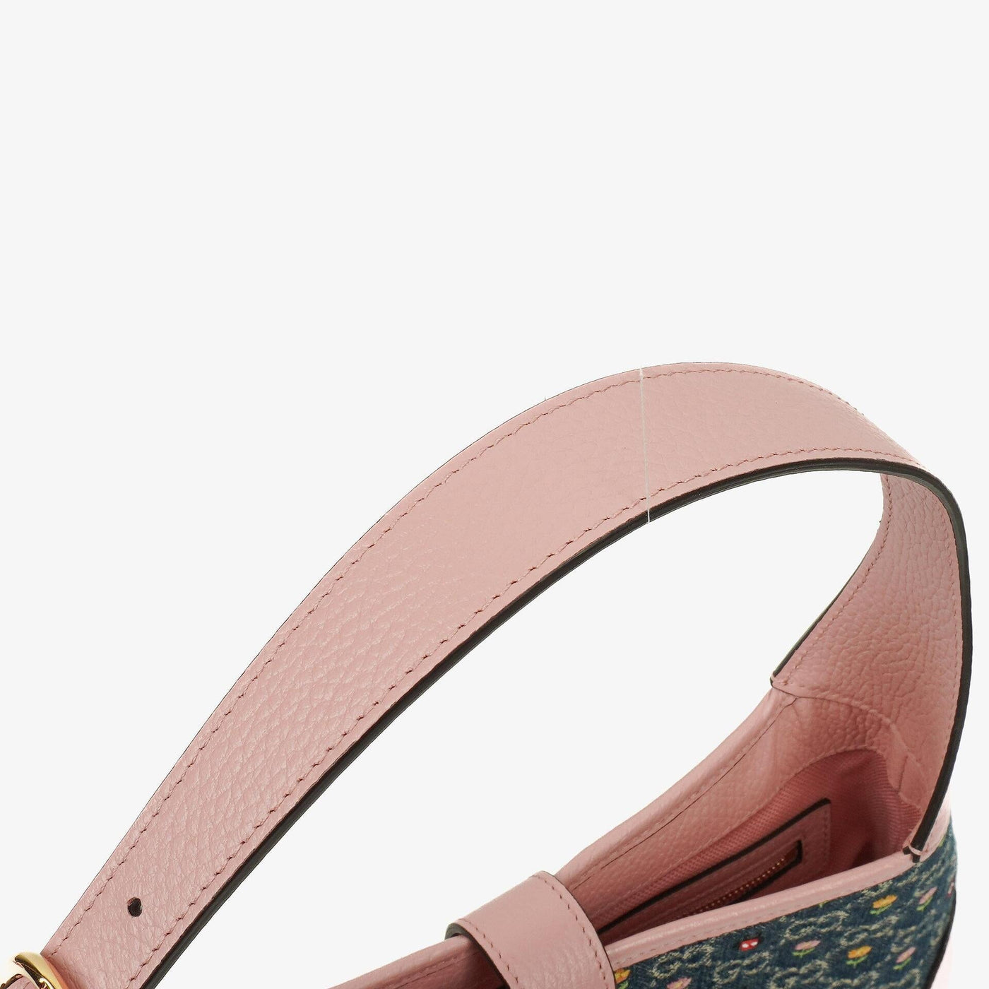 Gucci Jackie Limited Edition Pink/Blue Leather/Denim GG Floral Small Shoulder Bag - Product Image 12