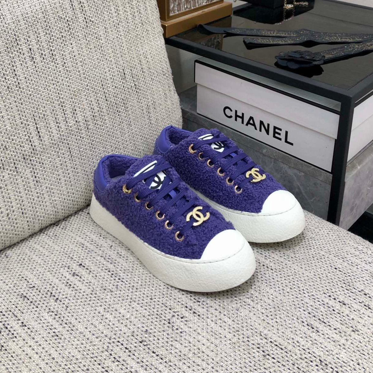 CC Low Sneaker Purple Wool | Studio Nafay