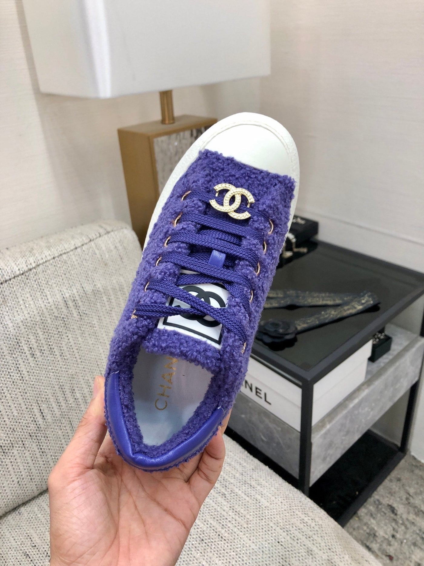 CC Low Sneaker Purple Wool - Product Image 7