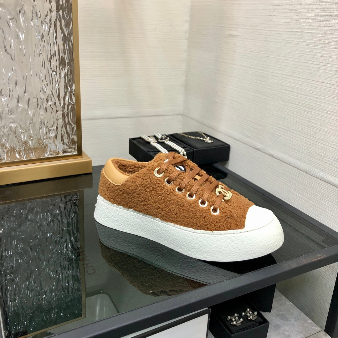 CC Low Sneaker Brown Yellow Wool - Product Image 2
