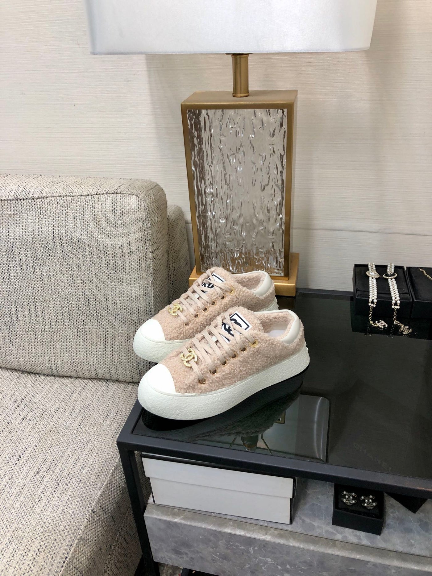 CC Low Sneaker Beige Wool - Product Image 2