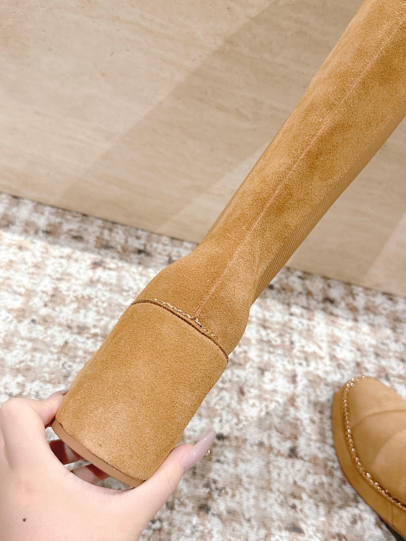 CC 25SS High Boot Beige Suede 431718 - Product Image 7