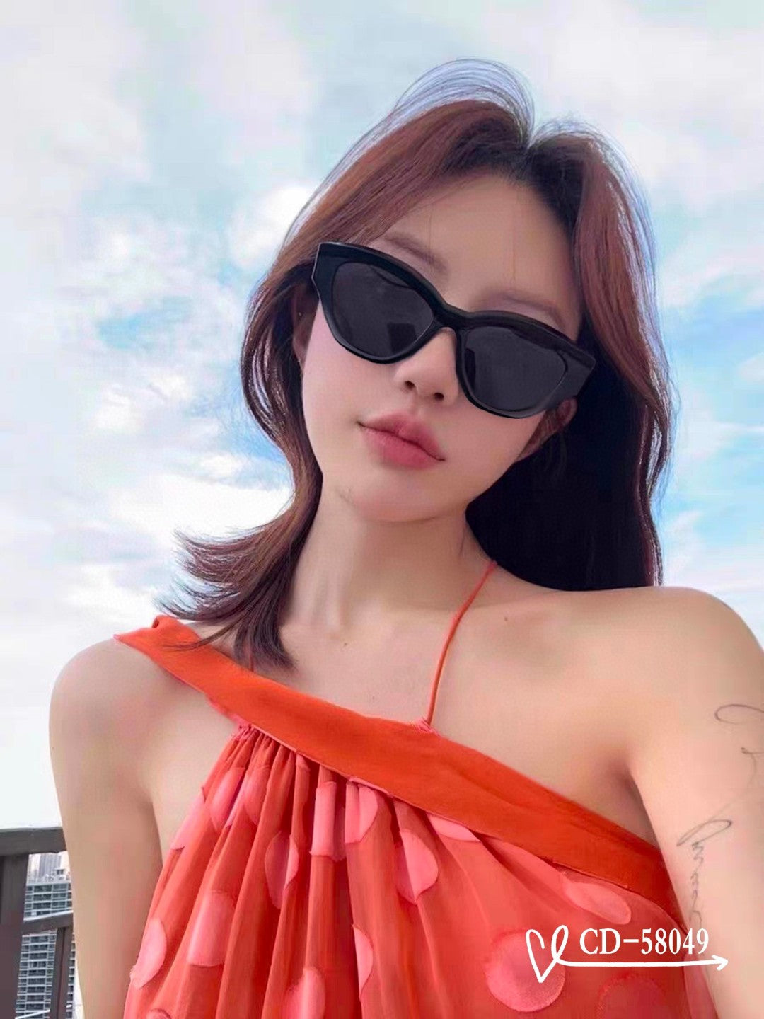 CAT EYE SUNGLASS 58049 IN ACETATE - Product Image 9