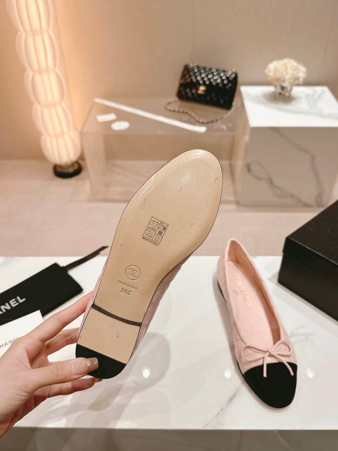 ballet flats pink lambskin embroidery grosgrain - Product Image 7