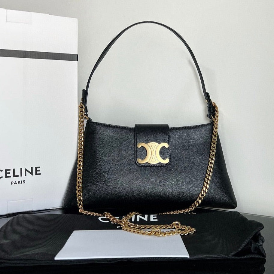 WILTERN TRIOMPHE BAG 31 ORIGINAL BLACK LEATHER | Studio Nafay