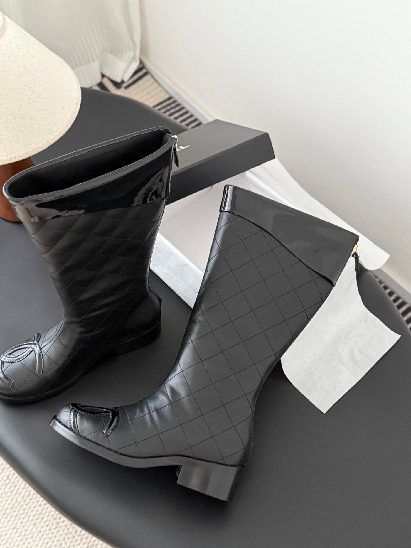 CC Cambon Mid-Calf Boots Black Cowhide 550636 - Product Image 8