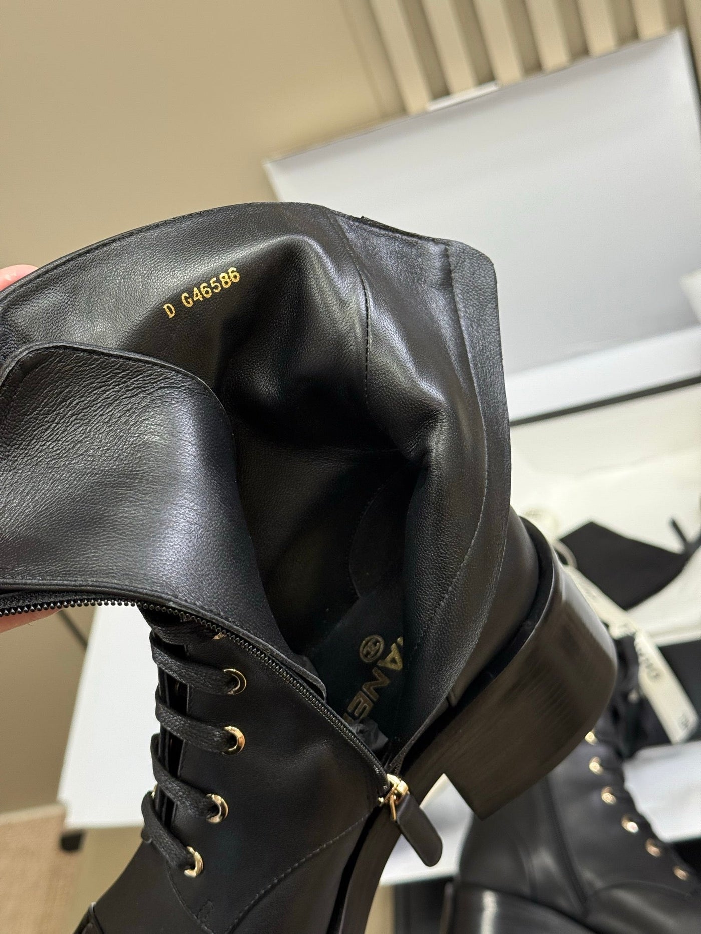 CC 25 Martin Boot Black Calfskin 408584 - Product Image 5