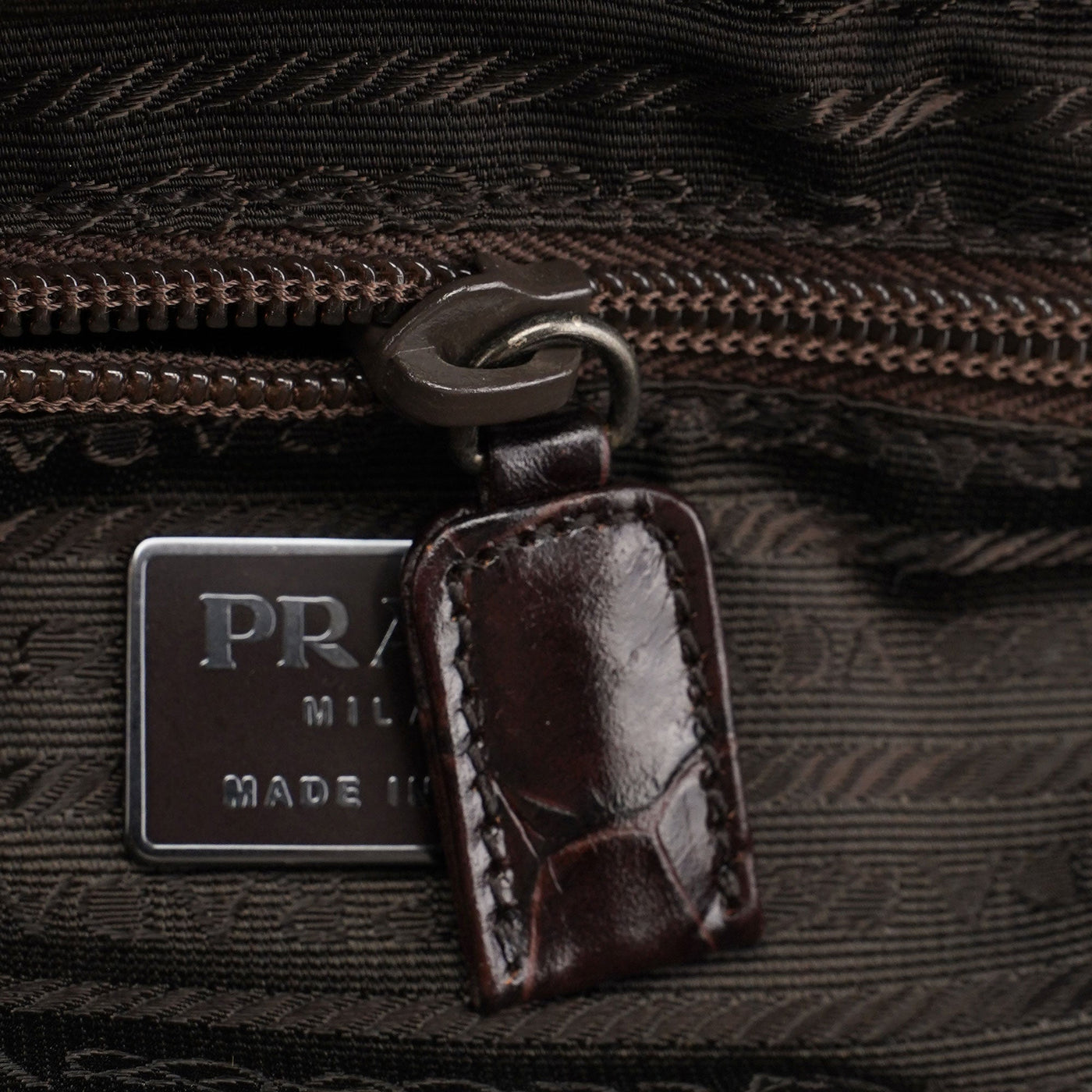 Brown Croc Embossed Clutch Top Handle Bag - Product Image 14