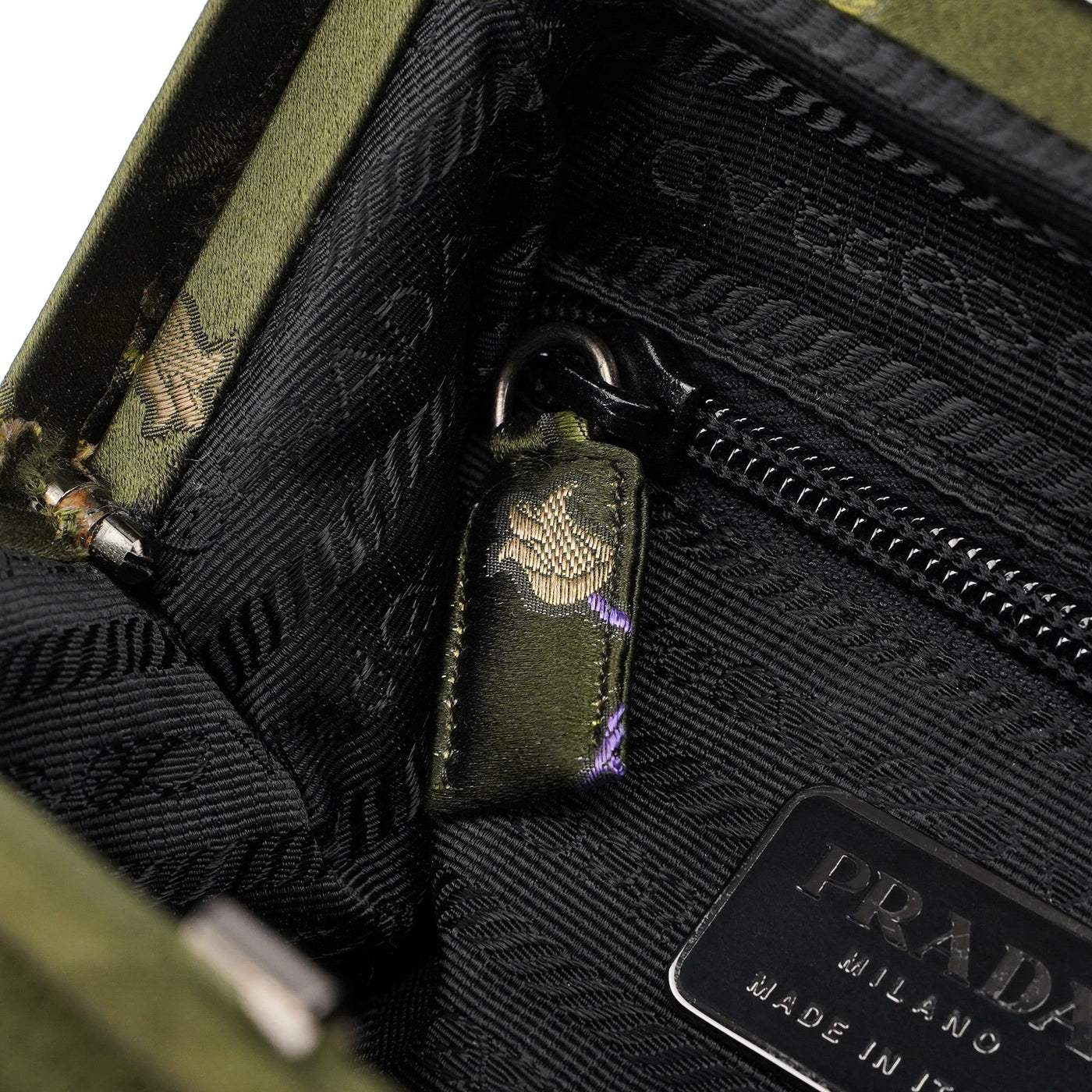 Green Silk Floral Clutch Bag - Product Image 14