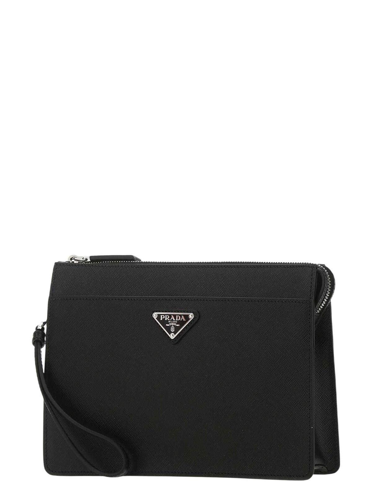 BLACK LEATHER CLUTCH - Product Image 2