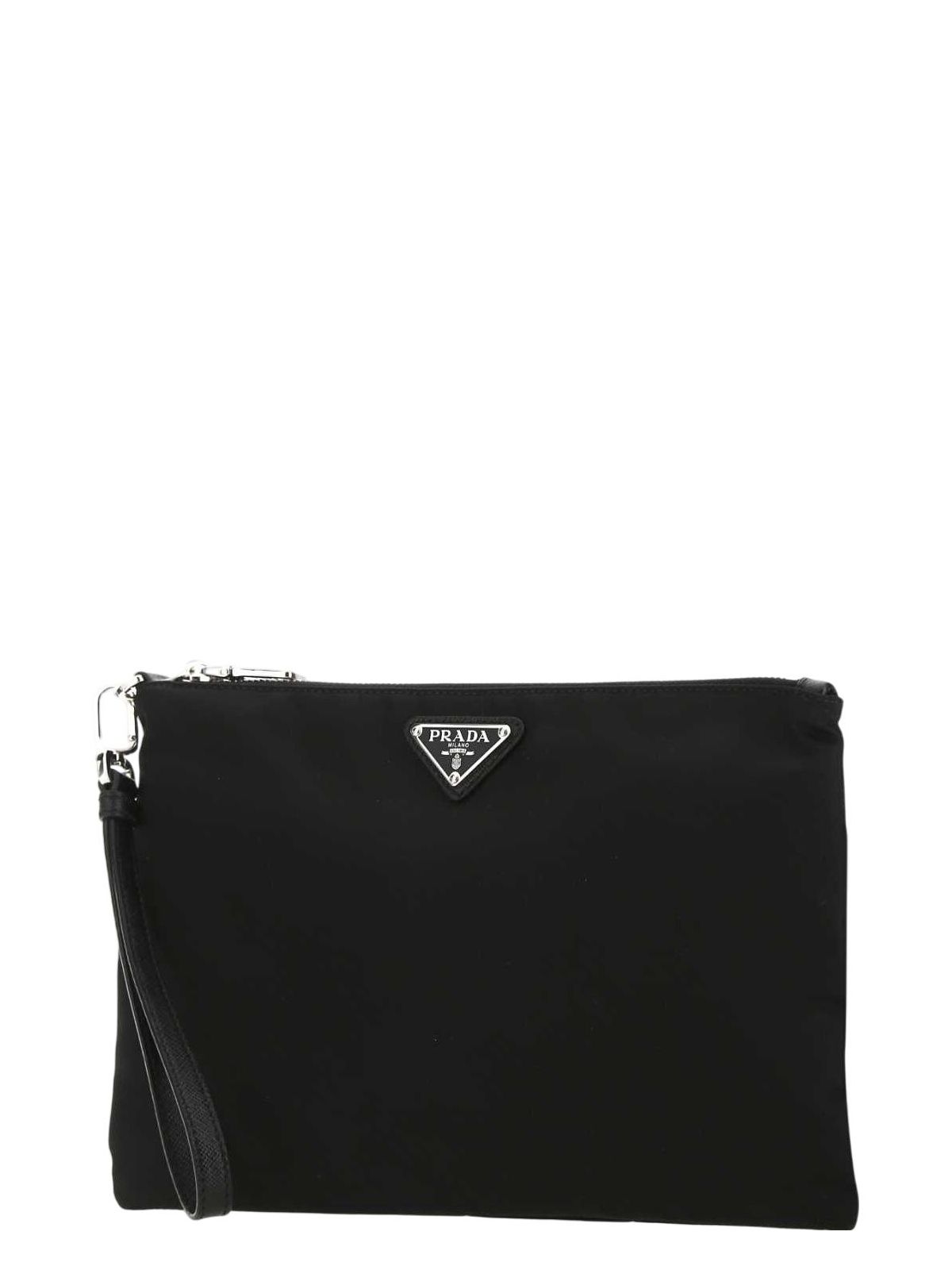 BLACK RE-NYLON CLUTCH - Product Image 2