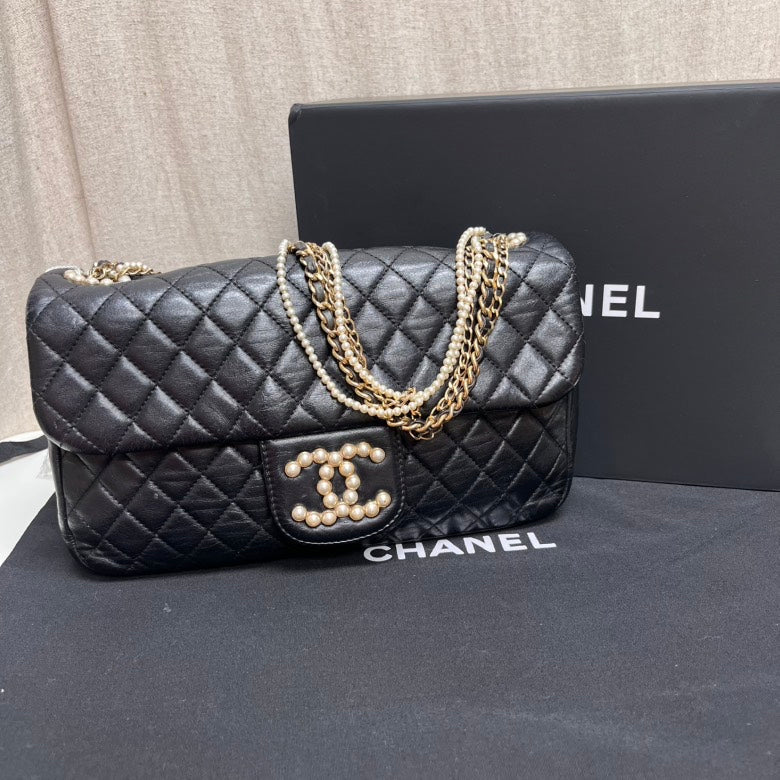 Chanel Classic Black Quilted Leather Shoulder Bag - Product Image 2