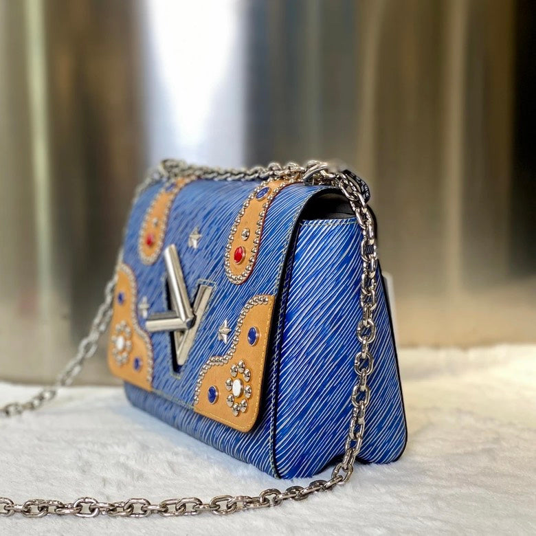 Louis Vuitton LV Twist Crossbody in Blue Leather