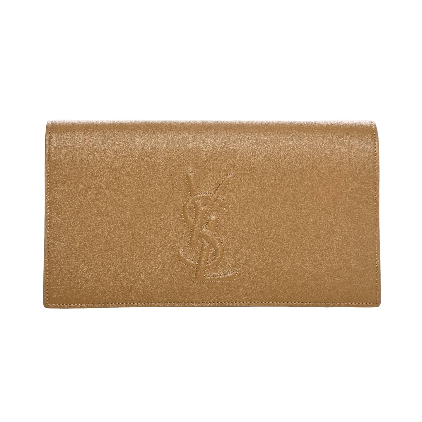 Saint Laurent YSL Belle de Jour Beige Leather Large Clutch Bag - Product Image 9